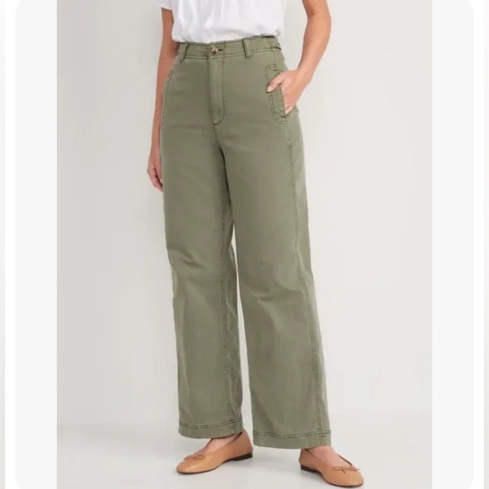 Old Navy Extra High-Waist Wide-Leg Workwear Pants Sz 4